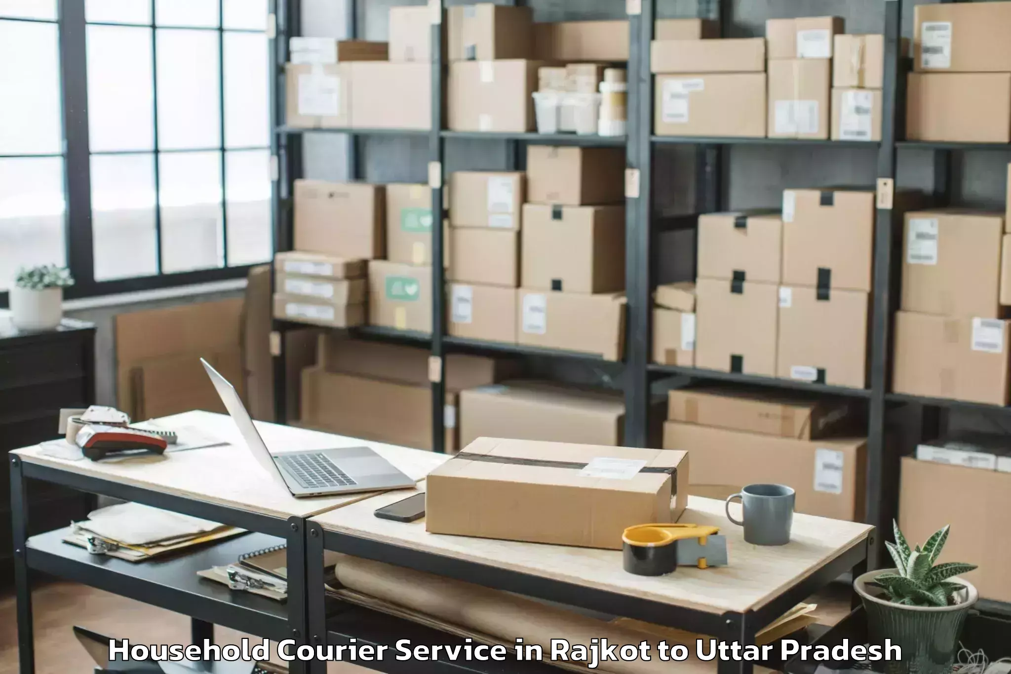 Hassle-Free Rajkot to Lakhimpur Household Courier